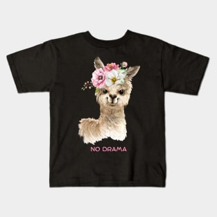 Cute watercolor lama Kids T-Shirt